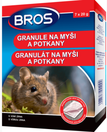 Bros - granule na myši a potkany 7x20g