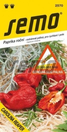 Paprika - CAROLINA REAPER - výprodej semen ex. 2024